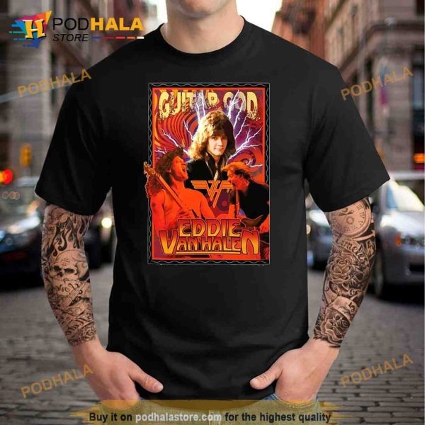 Eddie Van Halen Poster Guitar God Tribute Signed & Numbered 100 David Byrd Coa Poster Shirt