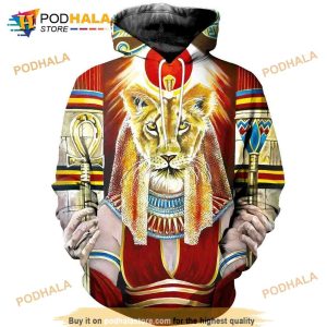 Egyptian Sekhmet God Gift Aop Unisex 3D Hoodie Sweatshirt