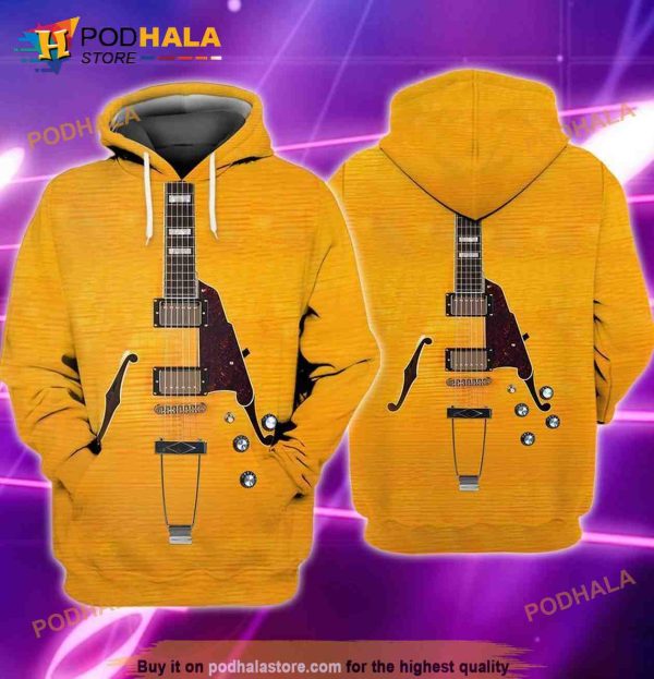 Electric Guitar 3D Hoodie Sweatshirt