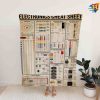 Electronics Cheat Sheet Blanket, Electricity Knowledge Fleece Blanket, Quilt