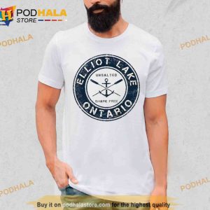 Elliot lake unsalted and shark free Ontario logo Shirt 2