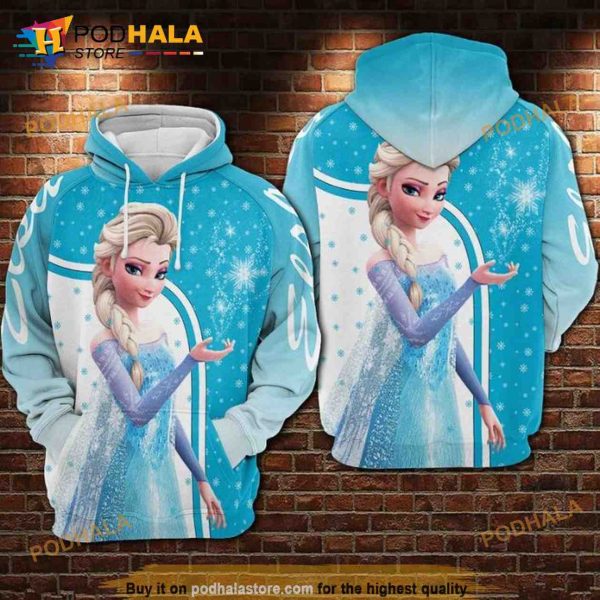 Elsa Frozen Winter Is Coming All Over Print Disney 3D Hoodie