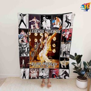 Elvis-Presley 1935-1977 Legends Never Die Fleece Blanket, Quilt