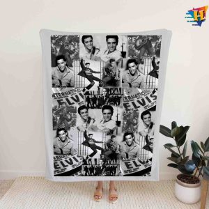 Elvis Rock Stars Fleece Blanket For Fan, Fluffy King Of Rock Quilt, Christmas Gifts