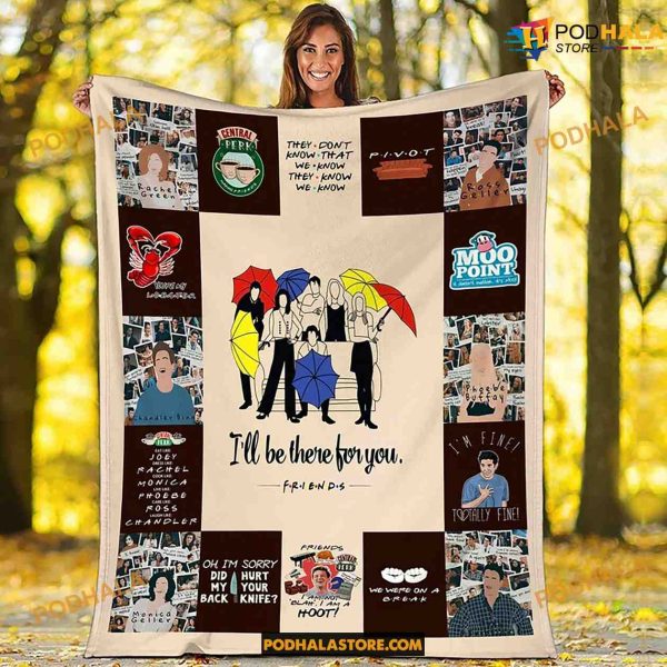 FRIENDS I Will Be There For You Fleece Blanket, Quilt, Christmas Gifts