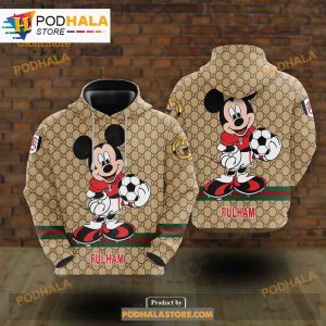 FULHAM x Gucci Mickey Trending Style Sweatshirt 3D Hoodie LIMITED EDITION 1
