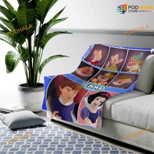Family Snow White Princess Disney Fleece Blanket, Quilt, Christmas Gifts