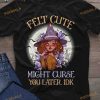 Felt Cute Might Cute You Later Beautiful Witch Halloween Witch Shirt Hoodie