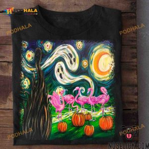 Flamingo In The Halloween Night Halloween Costume Halloween Night Shirt Hoodie