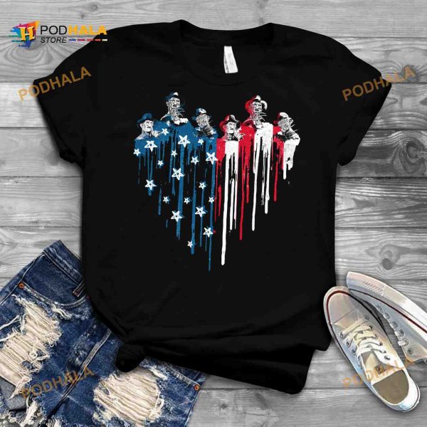 Freddy Krueger America Flag Scary Character Halloween Shirt Hoodie