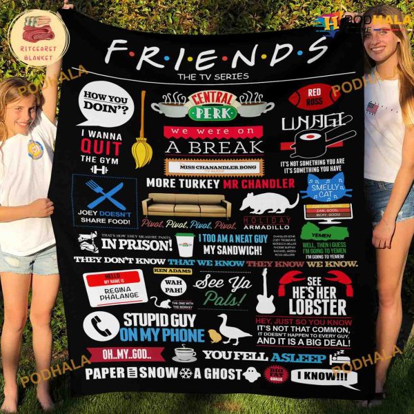 Friends The TV Series Show Fleece Blanket, Quilt, Christmas Gifts