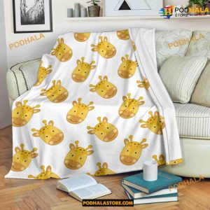 Funny Giraffe Fleece Blanket, Quilt, Christmas Gifts