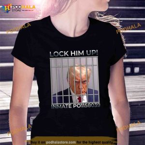 Funny Trump Mugshot Lock Him Up Shirt Trending Gifts 2