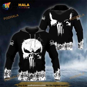 Ghost Head Skull 3D Hoodie Sweatshirt, Halloween Gift Ideas