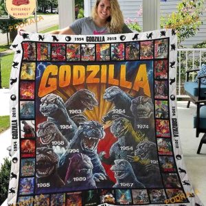 Godzilla All Version Monster Fleece Blanket, Quilt, Christmas Gifts