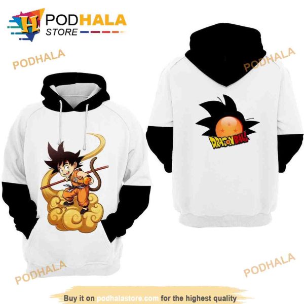 Goku Cartoon Dragon BAll Over Printed 3D Hoodie Sweatshirt