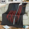Golf Golfer American Flag Fleece Blanket, Quilt, Christmas Gifts