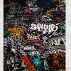Graffiti Design In The Uk Fleece Blanket, Quilt, Christmas Gifts