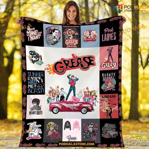 Grease Danny Zuko Sandy Olsson Grease Fleece Blanket, Quilt, Christmas Gifts
