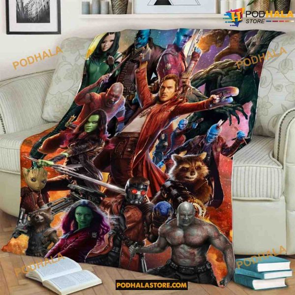 Guardians of the Galaxy Marvel Fleece Blanket, Quilt, Christmas Gifts