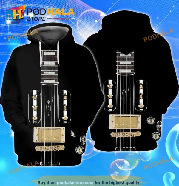 Guitar Bass 3D Hoodie All Over Print, Christmas Gifts