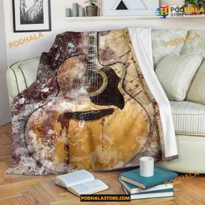 Guitar Fleece Blanket, Quilt, Christmas Gifts