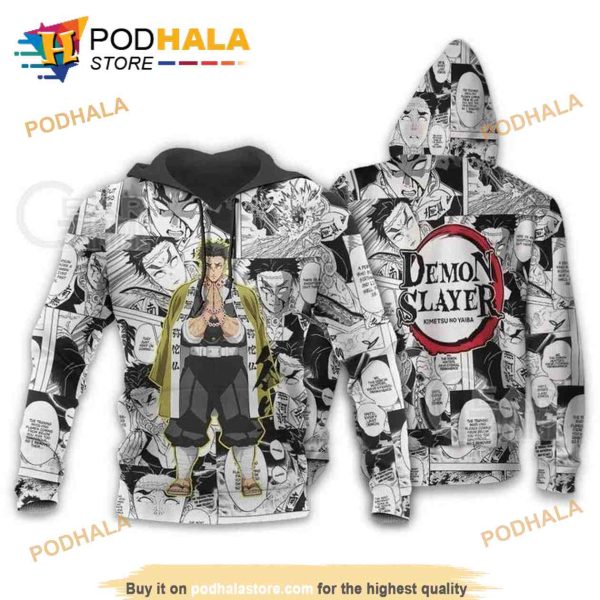 Gyomei Himejima Demon Slayer Anime Manga 3D Hoodie, Christmas Gifts