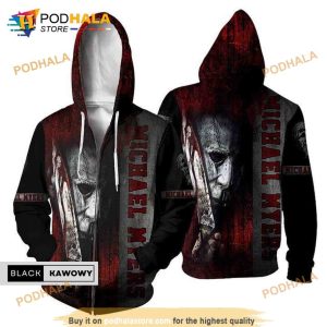 Halloween All Over Printed Michael Myers 3D Hoodie Sweatshirt Scary Movie Hoodie 3
