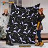 Halloween Bats Blanket, Pumpkin Halloween Fleece Blanket, Pumpkin Decor Quilt