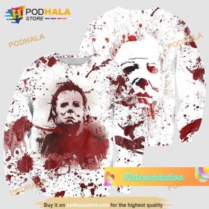 Halloween Blood Michael Myers 3D Hoodie For Men Women Michael Myers Shirt Sweatshirt 3
