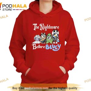 Halloween Bluey Shirt The Nightmare Before Blue Halloween Sweatshirt 3