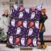 Halloween Goth Blanket, Halloween Fleece Blanket, Skull Halloween Blanket