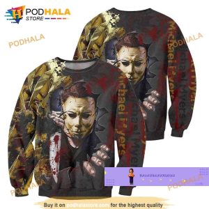 Halloween Horror Movie Michael Myers 3D Zip Hoodie Sweatshirt 3