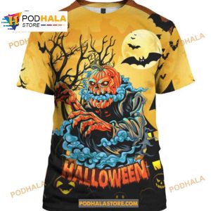 Halloween Horror Pumpkin Women Men Aop Shirt 3d Hoodie Sweatshirt 4