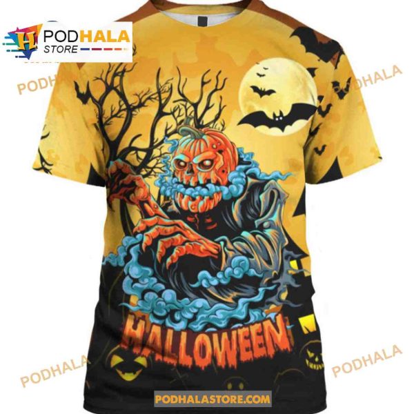 Halloween Horror Pumpkin Women Men AOP Shirt 3D Hoodie Sweatshirt