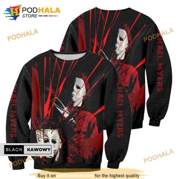 Halloween Michael Myers 3D Hoodie, Michael Myers Costume For Adults