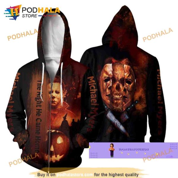 Halloween Michael Myers Hoodie 3D All Over Printed, The Night He Came Home