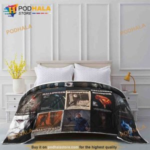 Halloween Michael Myers Quilt and Fleece Blanket Gift For Scary Movie Halloween Lovers 2