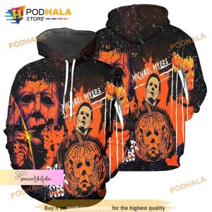 Halloween Pumpkin Michael Myers 3D Hoodie, Unique Halloween Costume Ideas