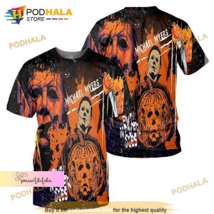 Halloween Pumpkin Michael Myers 3D Hoodie Unique Halloween Costume Ideas 3