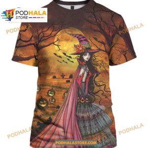 Halloween Pumpkin Witch Women Men Aop Shirt 3d Hoodie Sweatshirt 3