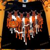 Halloween Scary Pumpkin Halloween Gift For Biker Love Riding Motorcycle Shirt
