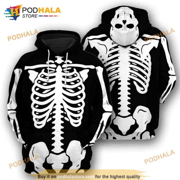 Halloween Skeleton Costume 3D Hoodie