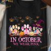 Halloween Spooky Graves Breast Cancer Awareness In October We Wear Pink Shirt