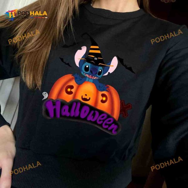 Halloween Stitch Witch Halloween Witch Costume Devil Pumpkin Shirt