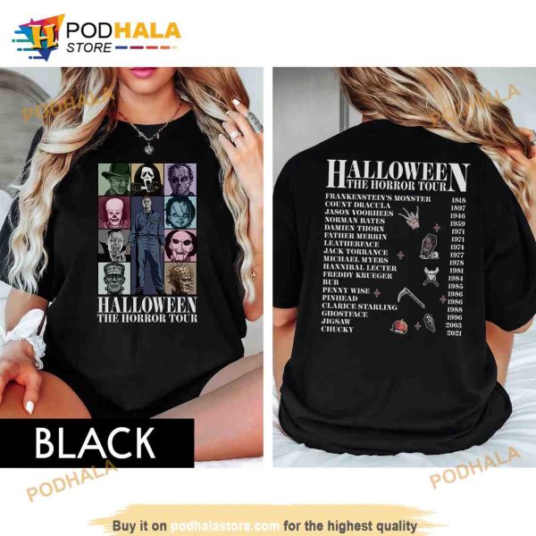 Halloween The Horror Tour Shirt, Universal Studios Halloween Characters Horror Nights