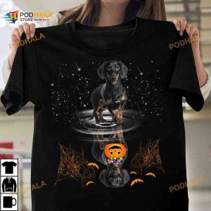 Halloween Trick Or Treat Dachshund And Devil Pumpkin Gift For Halloween Day Shirt