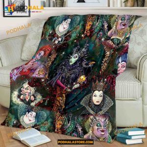 Halloween Villains Blanket, Villains Fleece Blanket ,Villains Themed Birthday Gift