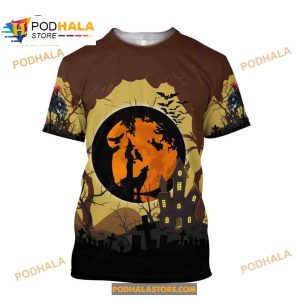 Halloween Wolf And Witch Women Men Aop Shirt 3d Hoodie Sweatshirt 3