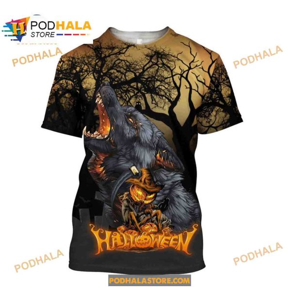 Halloween Wolf Women Men AOP Shirt 3D Hoodie Sweatshirt